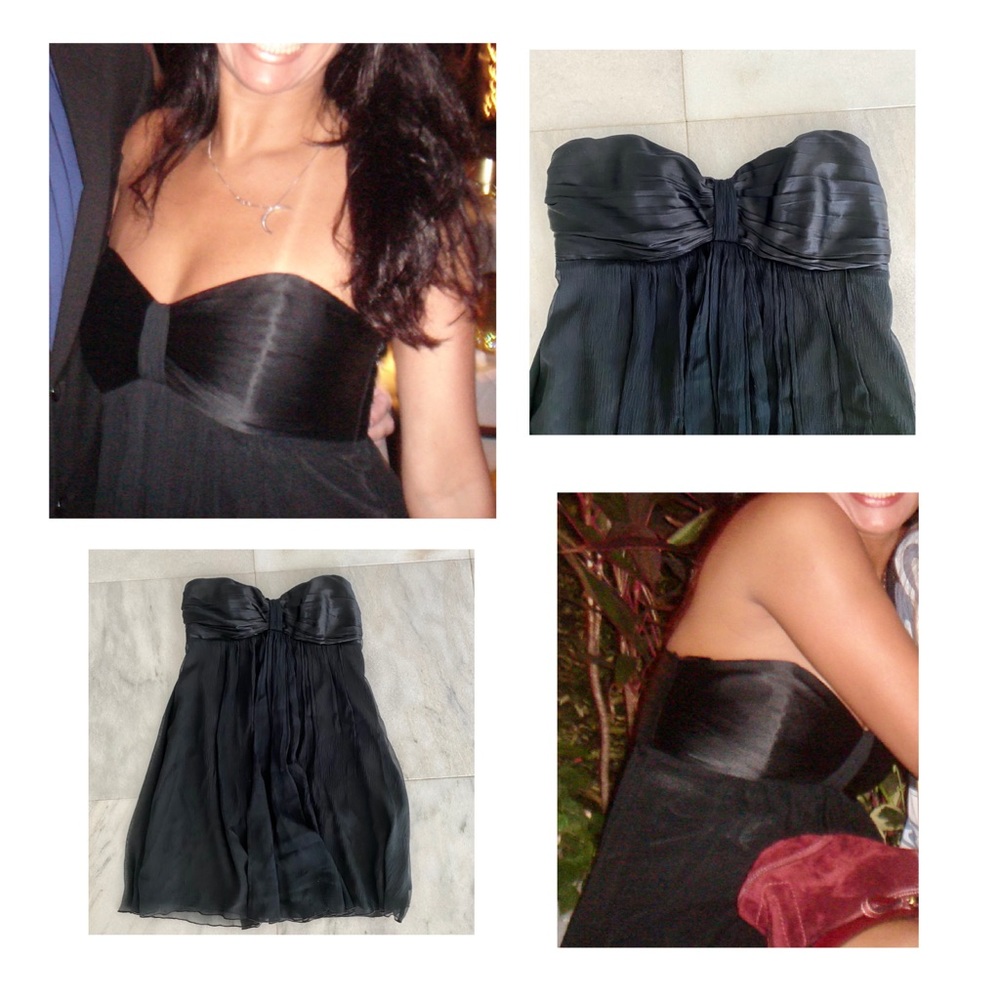 🚫 SOLD - EXPRESS BLACK STRAPLESS DRESS - Picture 3 of 12